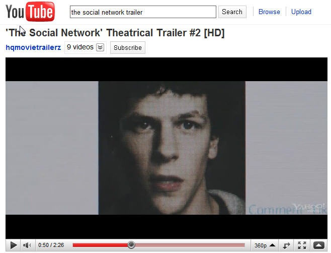 Trailer For Facebook Film The Social Network Is Out Play   The Social Network Trailer 