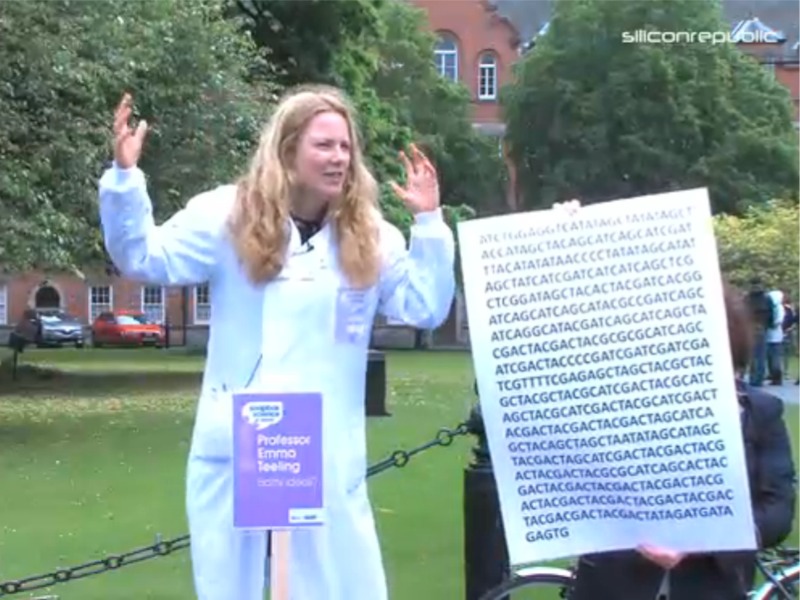 Prof Emma Teeling at Soapbox Science in Dublin (video)