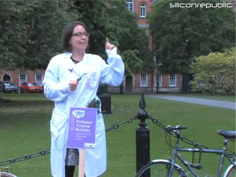 Zoologist Yvonne Buckley at Soapbox Science in Dublin (video)