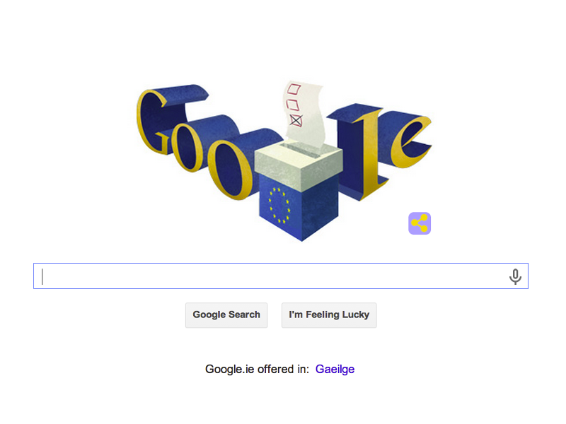 Google Doodle reminds us to vote in elections to the European