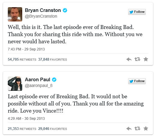 Breaking Bad series finale breaks Twitter, viewership records - Play