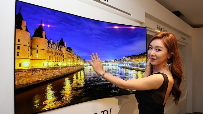 LG wallpaper TV on display