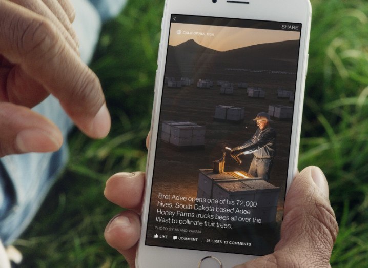 Facebook Instant Articles displaying on smartphone