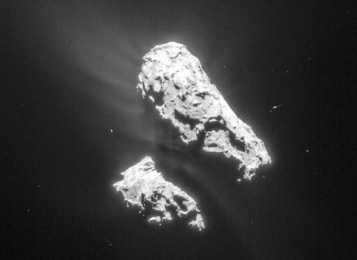 Comet 67P, as seen by Rosetta in February