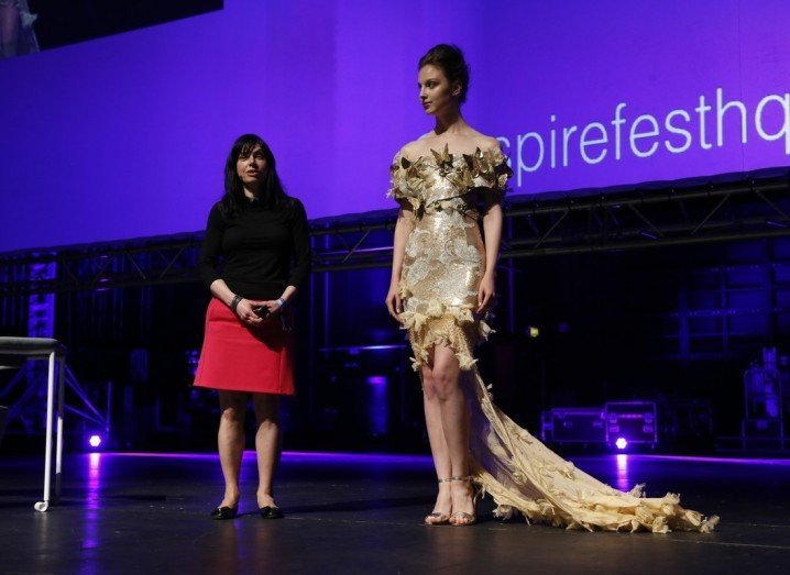 The Butterfly Dress, which was rigged with an Intel Galileo board