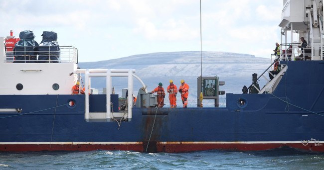 Crew deploy cables, via Aengus McMahon