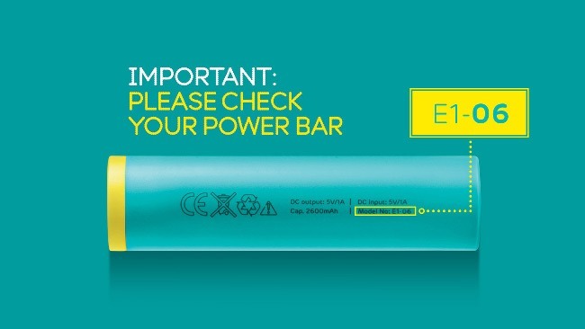 EE Power Bar recall