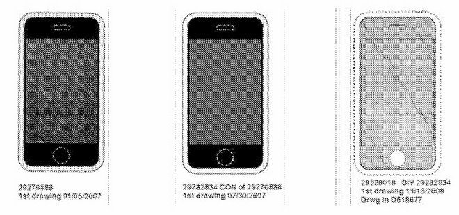 iPhone design patents / Apple v Samsung