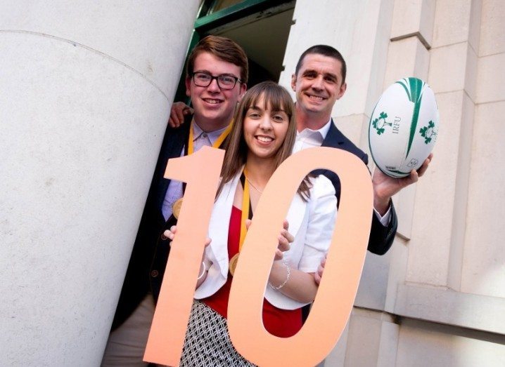 Alan Quinlan, Michael Keohane and Dayna Ni Siochain at launch of 10th annual Pramerica Spirit of Community Awards