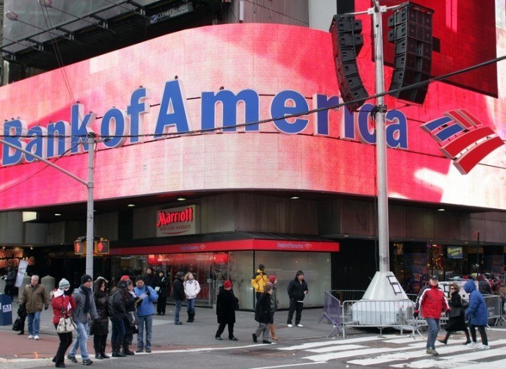 Bank of America billboard on Broadway, New York