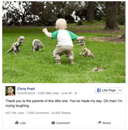 Chris Pratt on Facebook