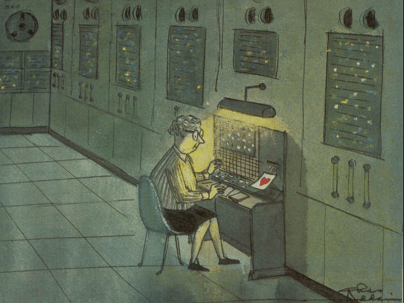 1961 Charles Addams cartoon inspires belated Valentine to women pioneers of computing