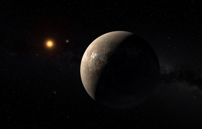 Artist’s impression of the planet orbiting Proxima Centauri. Image via ESO/G. Coleman