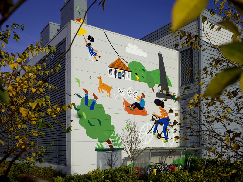 Google paints giant, colourful murals on its Irish and US data centres