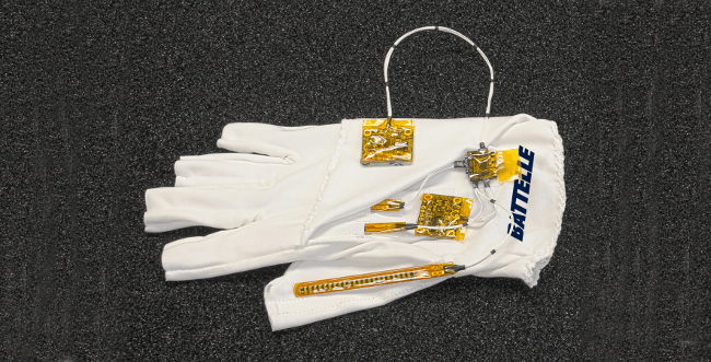 The glove used by Battelle to help paraplegics regain hand movement. Image: Battelle