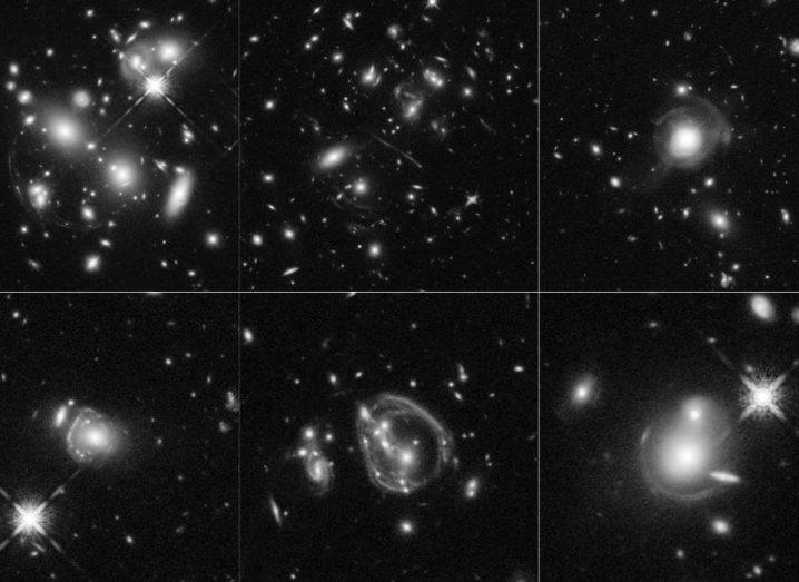 Hubble images of distant galaxies