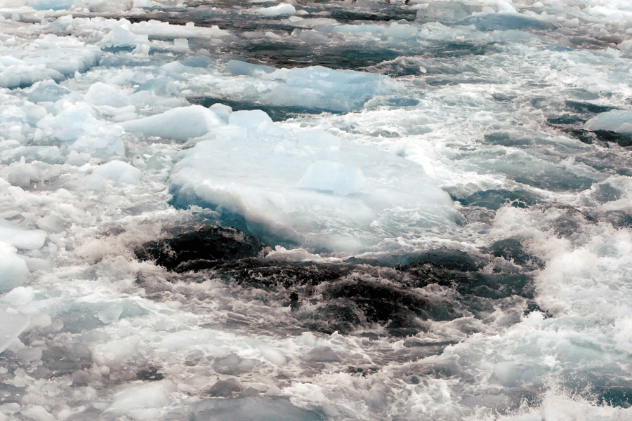 View of the polar ice rim