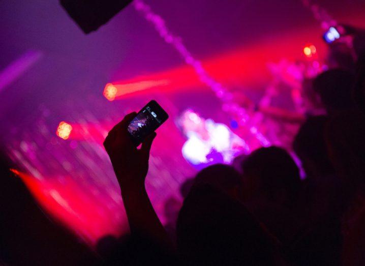 Phone at a concert