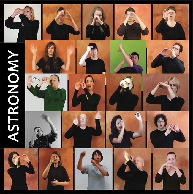 Astronomy in sign language