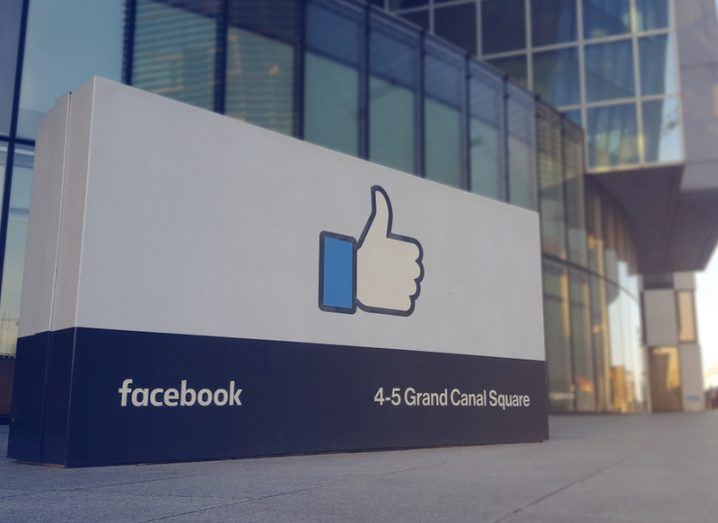 Thumbs-up ‘like’ sign outside Facebook’s Dublin headquarters