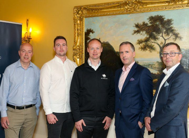 Left to right: Declan Magee, head of Venture and Investment, Elkstone Partners; James McCarthy and Conor McCarthy, founders of Flipdish; Ruairi O’Neill, CEO, Elkstone Partners; and Alan Merriman, CEO, Elkstone Private. Image: Elkstone