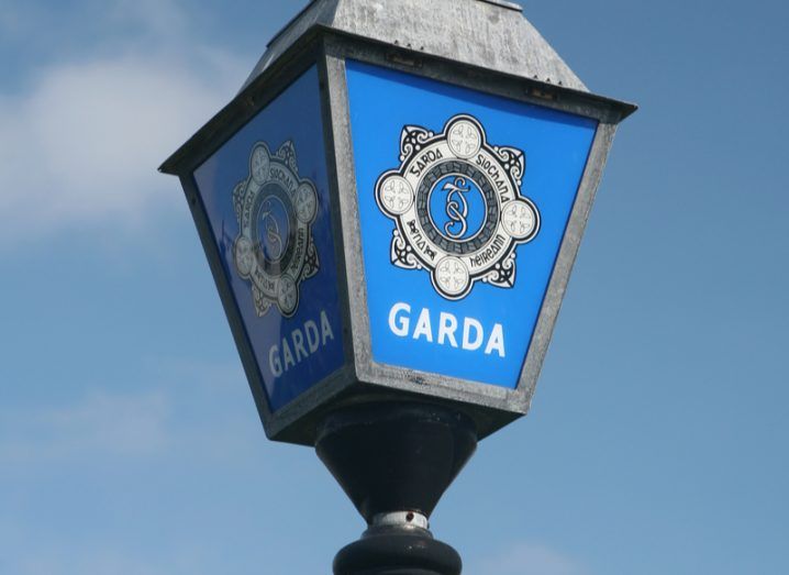 Garda station sign. Many stations are without broadband or even a general internet connection