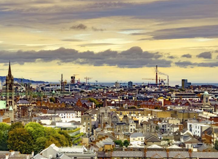 A view of Dublin from the Guinness storehouse.