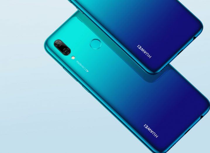 Close-up of a new Huawei P Smart 2019 device.