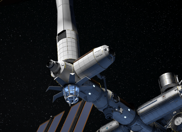 Axiom Space's private space station in orbit.