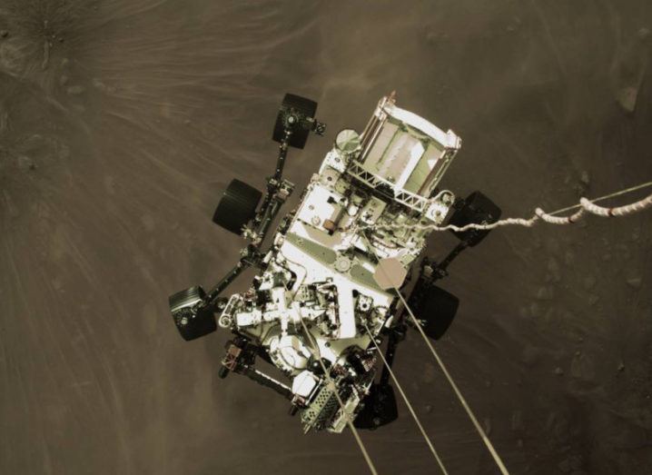 NASA’s Perseverance rover landing on Mars.