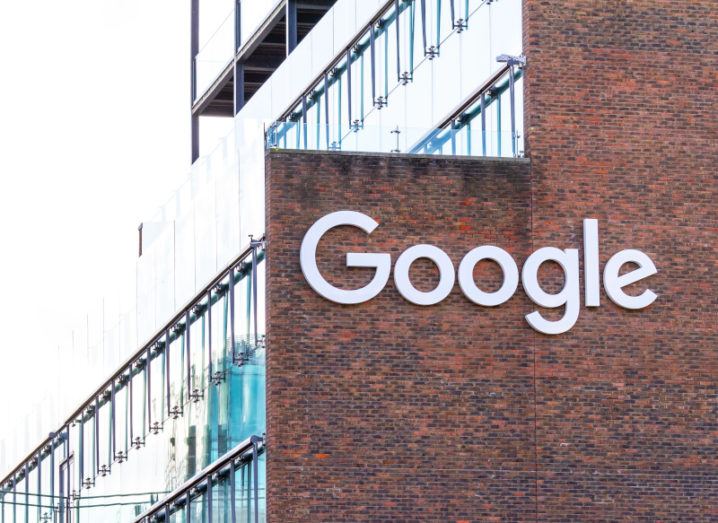 Google logo on an office building in Dublin’s Silicon Docks.