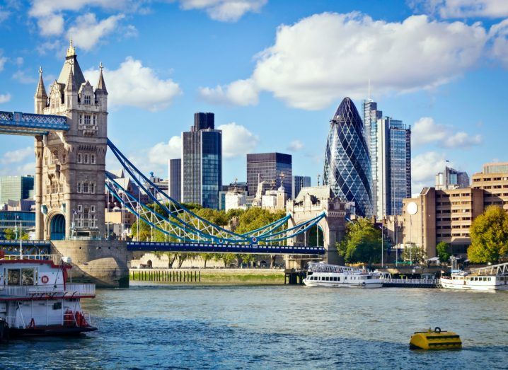 Skyline of London during a sunny day.