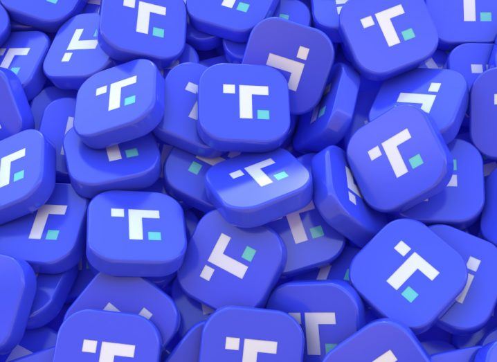 3D icons of the Truth Social logo in blue.