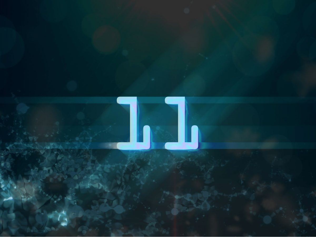 Illustration of the number eleven in a digital design.
