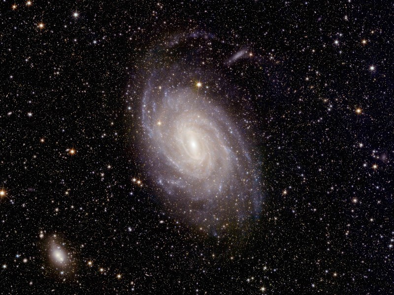 A large spiral galaxy in space, captured by Euclid.