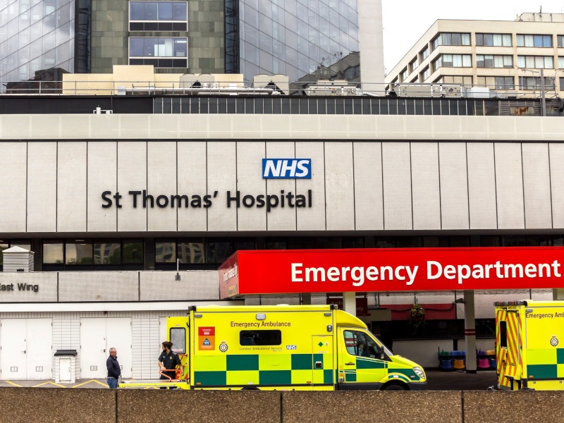 The outside of St Thomas' Hospital in London, one of the hospitals impacted by the recent cyberattack.