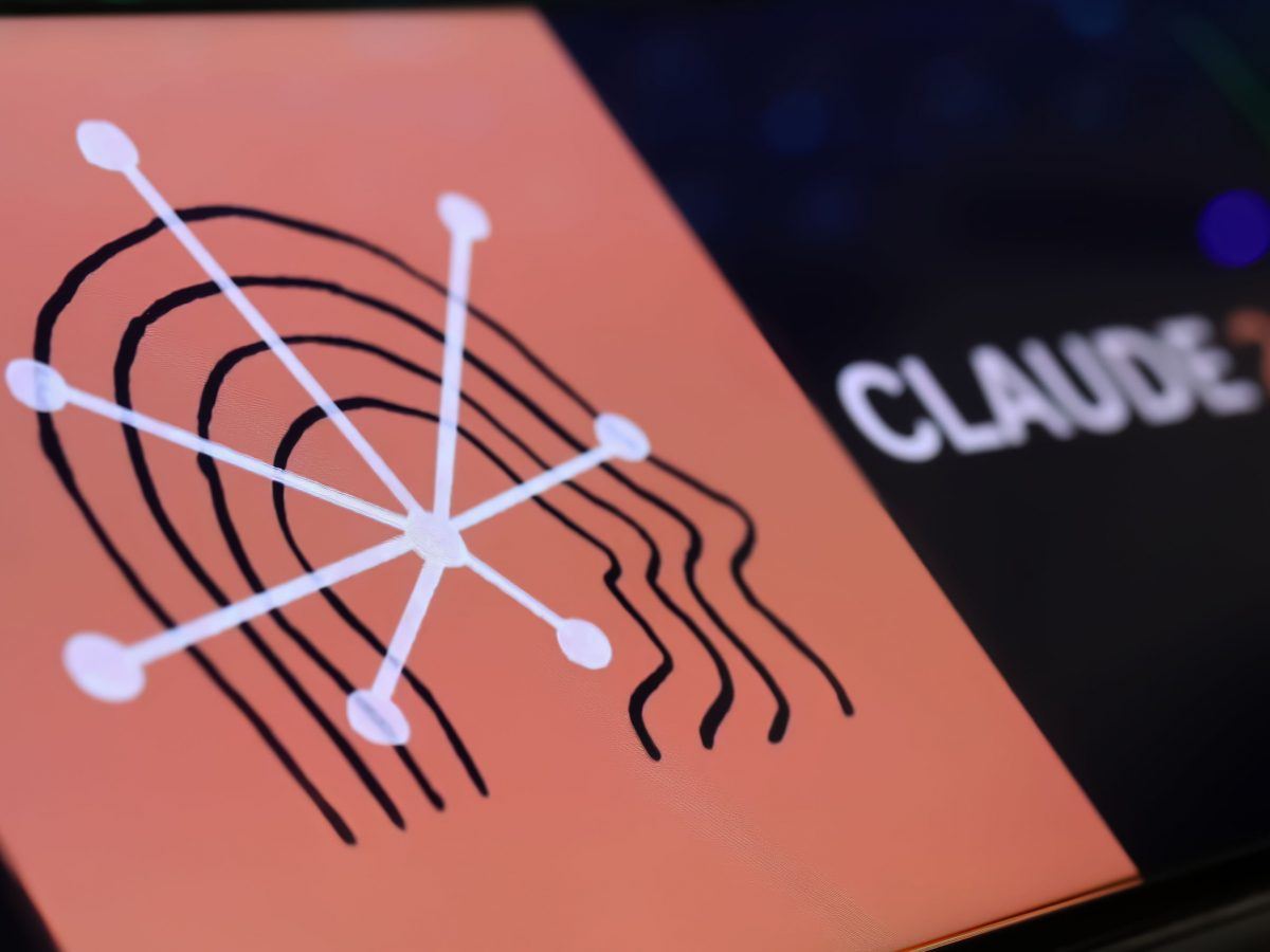 Anthropic Claude logo on a smartphone screen.