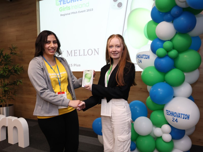 Dana Carney wins at the Technovation Global Celebrations event.