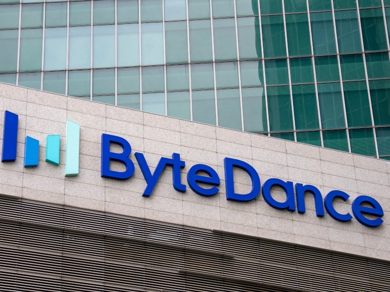 TikTok parent ByteDance logo on a building.