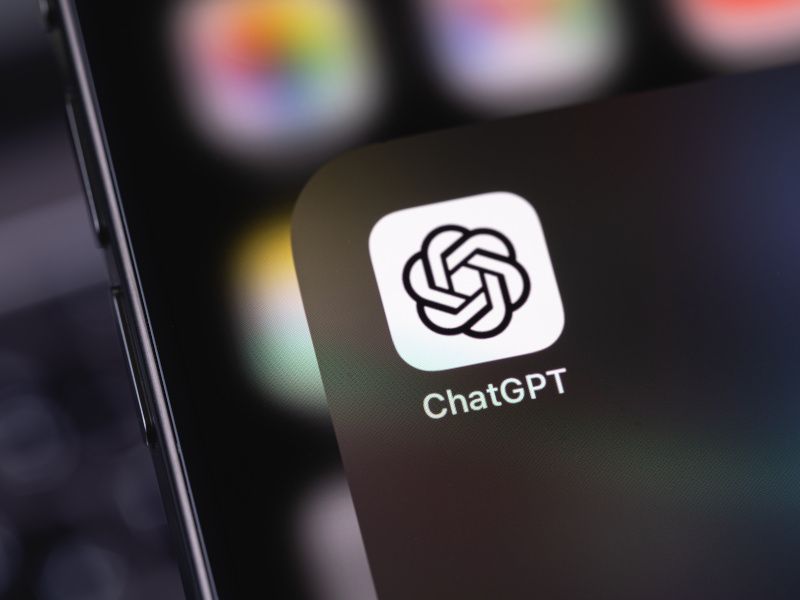 The ChatGPT icon on a mobile screen.